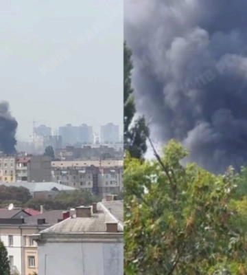 У Києві в Солом’янському районі спалахнула пожежа на даху 5-поверхового будинку, відео