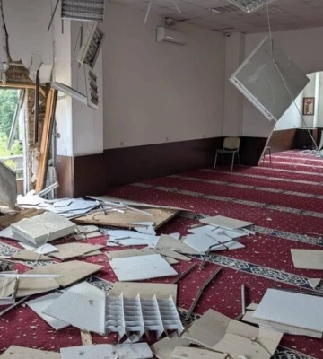 Унаслідок російського ракетного удару по Києву постраждала будівля мечеті на Нивках — фото