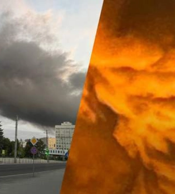 Черный дым охватил Тернополь: как выглядит город после пожара на предприятии