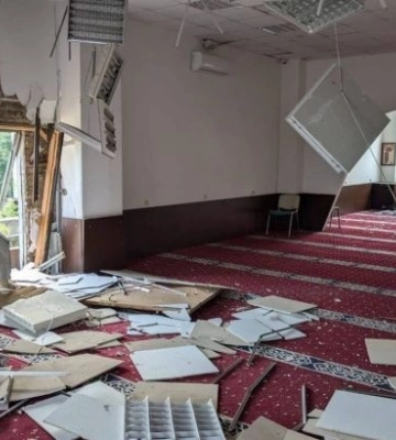 Унаслідок російського ракетного удару по Києву постраждала будівля мечеті на Нивках — фото