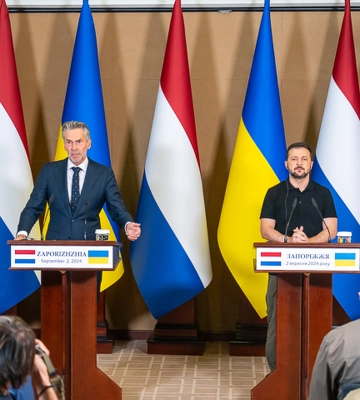 Президент України Володимир Зеленський та прем’єр-міністр Нідерландів Дік Схооф  провели перемовини у Запоріжжі