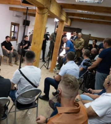 У Запоріжжі Зеленський і Схооф зустрілися з ветеранами війни