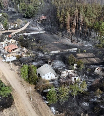180 мешканців села Студенок Харківської області повернулися до своїх згорілих домівок 