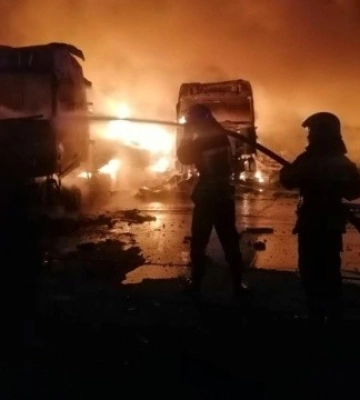 Поблизу Львівської громади загасили пожежу, яка виникла через падіння збитого дрона
