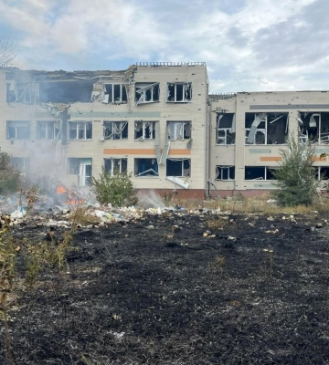 Росіяни пошкодили навчальний заклад у Волноваському районі