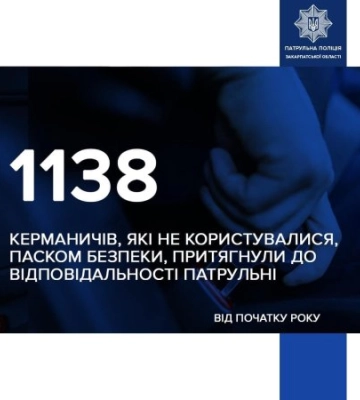На Закарпатті масово штрафують не пристебнутих водіїв