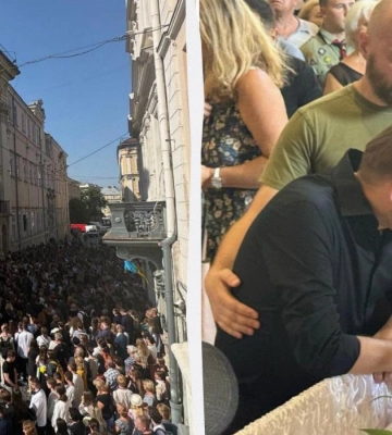 У Львові прощаються із родиною Базилевичів, яких вбили росіяни під час обстрілу