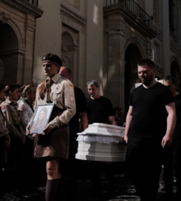 У Львові попрощались з родиною Базилевич, яка загинула внаслідок ракетного удару рф
