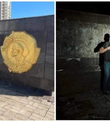 Демонтаж ордена Леніна та медалі &quot;Золота зірка&quot; в Одесі: на трьох людей склали адмінпротоколи