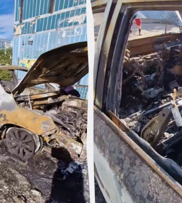 У Дніпрі невідомі спалили автомобіль голови патронатної служби 93 ОМБ&quot;Холодний Яр&quot;