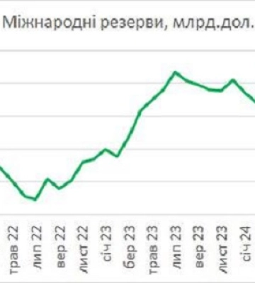 Міжнародні резерви у серпні зросли на 5,1 млрд. дол