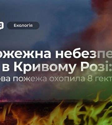 8 гектар Краматорського лісу знищило полум’я в Кривому Розі