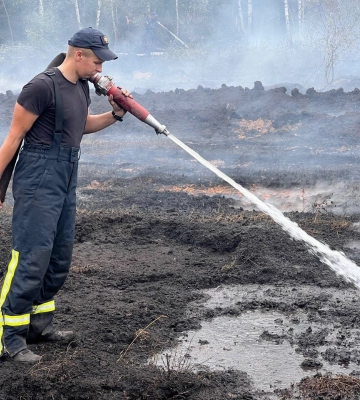 На Волині горіло два гектари торфу