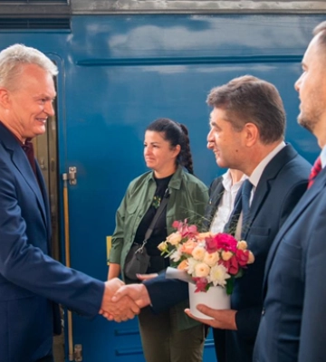 Президент Литвы Гитанас Науседа прибыл в Киев