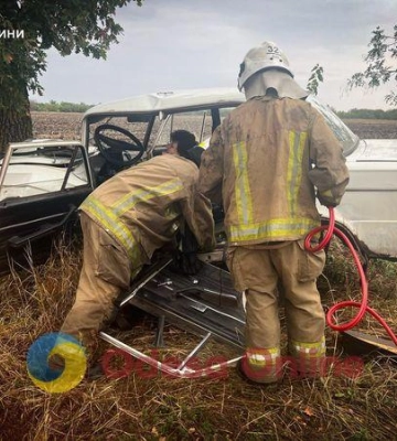 На Одещині легковик врізався в дерево – водійку затисло у салоні