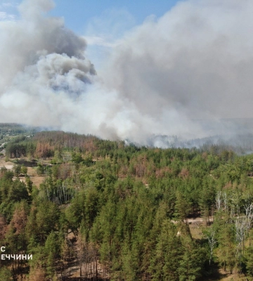 На Київщині локалізували пожежу на відкритій території, площею 421 га: що з радіаційним фоном. Фото і відео