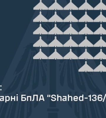 Уночі ворог атакував 56 ударними БпЛА. Основним напрямком удару була Київська область