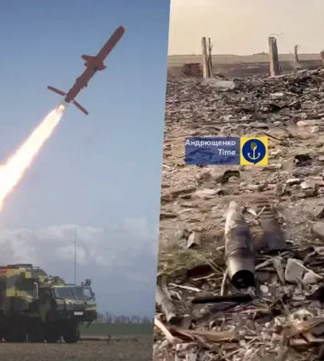 Появились детальные фото уничтоженного российского склада возле Мариуполя: удар мог быть ракетой "Нептун"