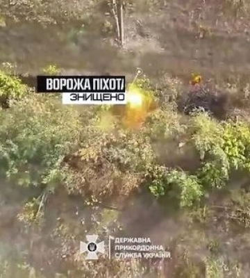 Прикордонники атакували позиції окупантів та ліквідували ворожу піхоту на Бахмутському напрямку. ВIДЕО