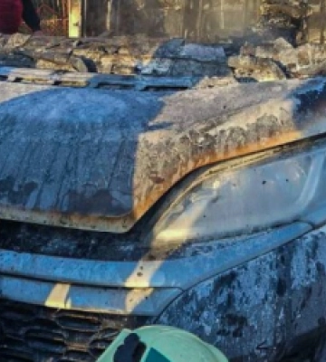 Неподалік Львова горів вантажний автомобіль