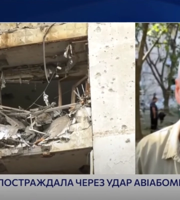 Терехов розповів про долю 16-поверхівки в Харкові, пошкодженої ударом ФАБ-250