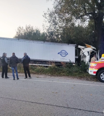 Влетів у дерево та загинув водій вантажівки на Рівненщині