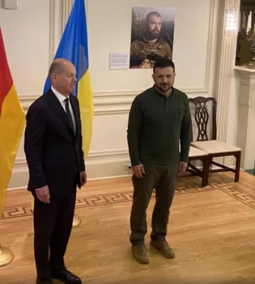 Володимир Зеленський зустрівся з Олафом Шольцом у США