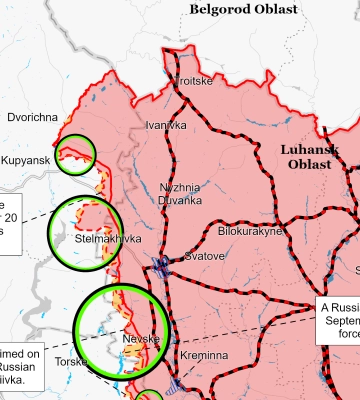 ISW: РФ знову просунулась біля Куп’янська і обороняється на півночі Харкова