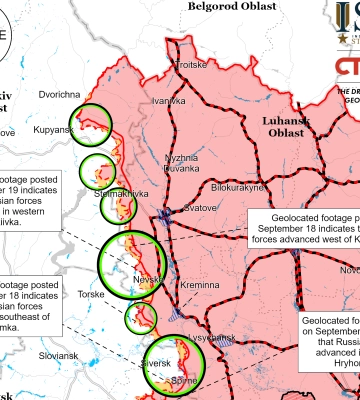 ISW: РФ просунулась на півночі Харківщини, біля Куп’янська змін немає