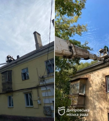 У Дніпрі внаслідок нічного ракетного удару було пошкоджено близько 60 вікон у будинках та гуртожитках