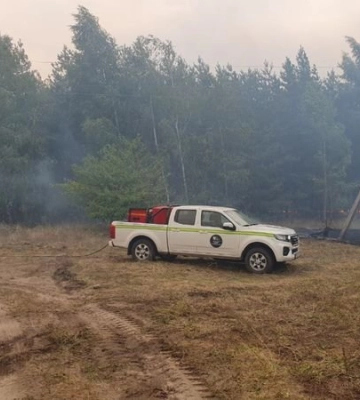 Через уламки російського дрона загорілися ліси на Полтавщині