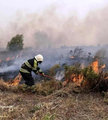 На Кіровоградщині загасили 21 пожежу на відкритих територіях