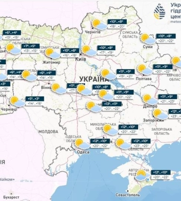 У найближчу добу в Україні без опадів, на Закарпатті та Прикарпатті – заморозки