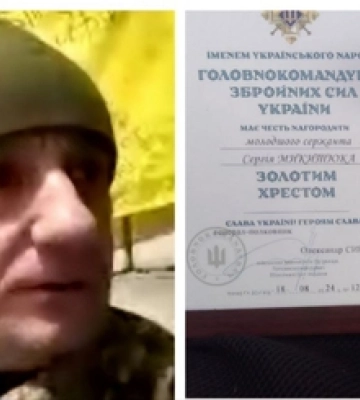 Молодший сержант з Волині отримав «Золотий хрест» від Сирського за виняткову мужність 