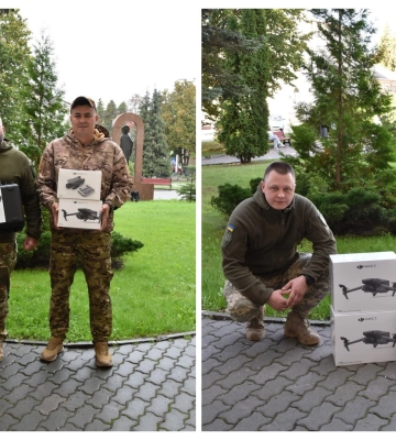 З Луцька військовим передали чергову партію квадрокоптерів
