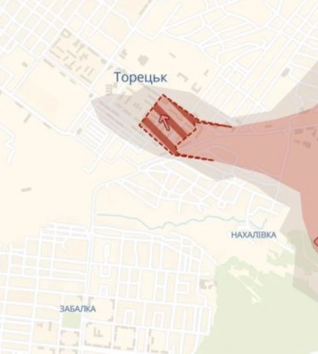 Российские войска продвинулись в Торецке, около Цукурино и Екатериновки, - DeepState. КАРТА