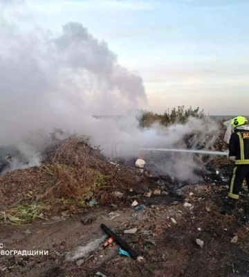 На Кіровоградщині за добу сталося 24 пожежі на відкритих територіях