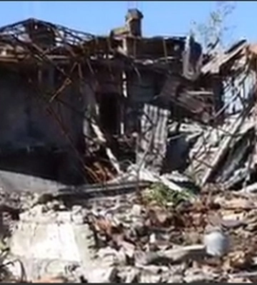 Появилось жуткое видео из освобожденного села