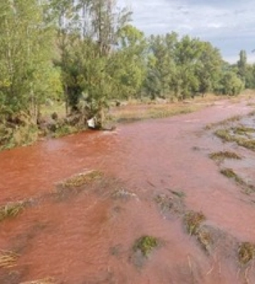 У Кривому Розі вода в річці Інгулець стала червоною: подробиці та фото
