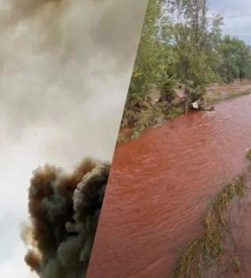 Після ударів по Кривому Рогу вода в Інгульці стала криваво-червоною: приголомшливі фото