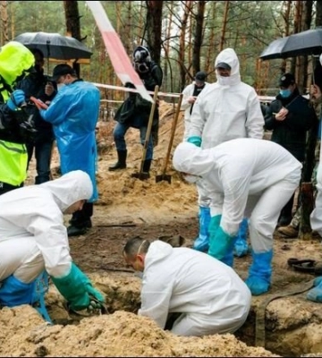 В Казачьей Лопане на Харьковщине нашли братскую могилу, где оккупанты хоронили своих жертв