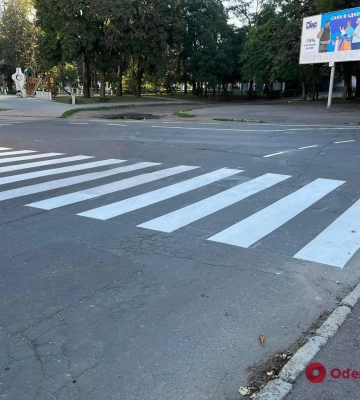 В Одессе на 2-й станции Фонтана обновили разметку