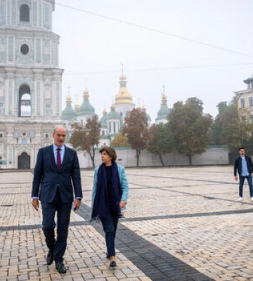 Глава МИД Франции Колонна прибыла с визитом в Киев. ФОТО