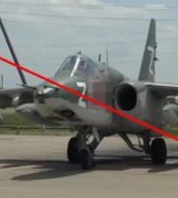 Украинские силы уничтожили над Херсонской областью штурмовик россиян Су-25