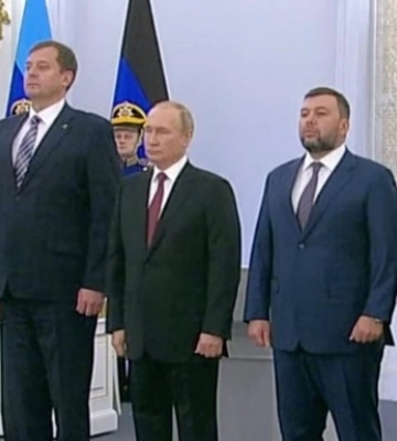 Путин подписал договоры о &quot;присоединении&quot; украинских регионов к РФ