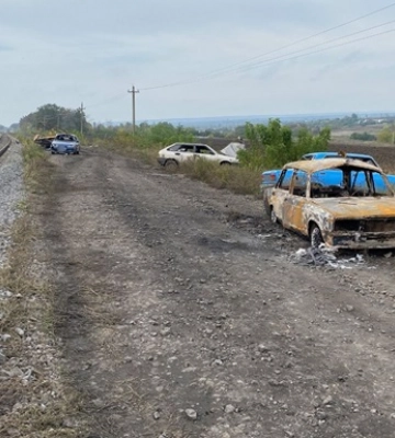 З&#039;явилося відео з місця розстрілу автоколони