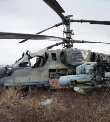 На Запорізькому напрямку українські бійці знищили ворожий гелікоптер Ка-52