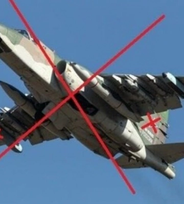 Под Бериславом зенитчики ВСУ сбили российский штурмовик Су-25