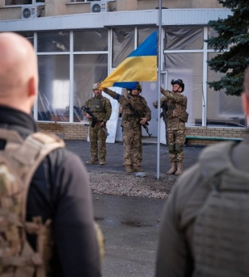 Український прапор офіційно підняли над Лиманом