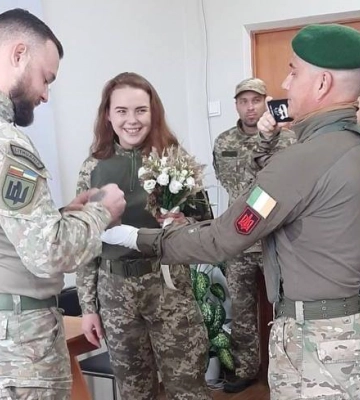 Воїн інтернаціонального легіону одружився у Луцьку